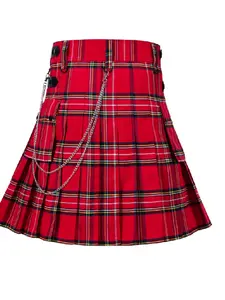 Men's Traditional Scottish Skirt, Plaid Design, Fashion Casual Pleated Skirt, Party Essential, St Andrews Day, Wedding, Halloween