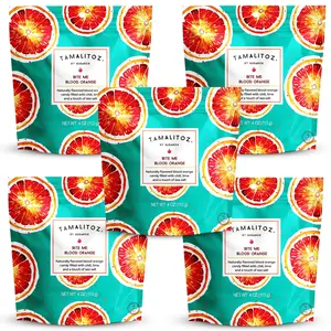 Bite Me Blood Orange (5-Pack) Bold blood orange ribbon candy pillows with a fierce chili, lime, and sea salt center. Sharp, citrusy, and stinging with heat. This isn't a candy; it's a citrus-infused strike. Call me hot, not sweet.
