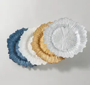 Z Gallerie Spruzzo Charger Sets Modern Ceramic Plates Plates Tableware Glass Irregular Metallic