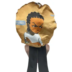 MNJSales Premium Non Slip Satin Hair Bonnet Double Layer Satin Soft Band