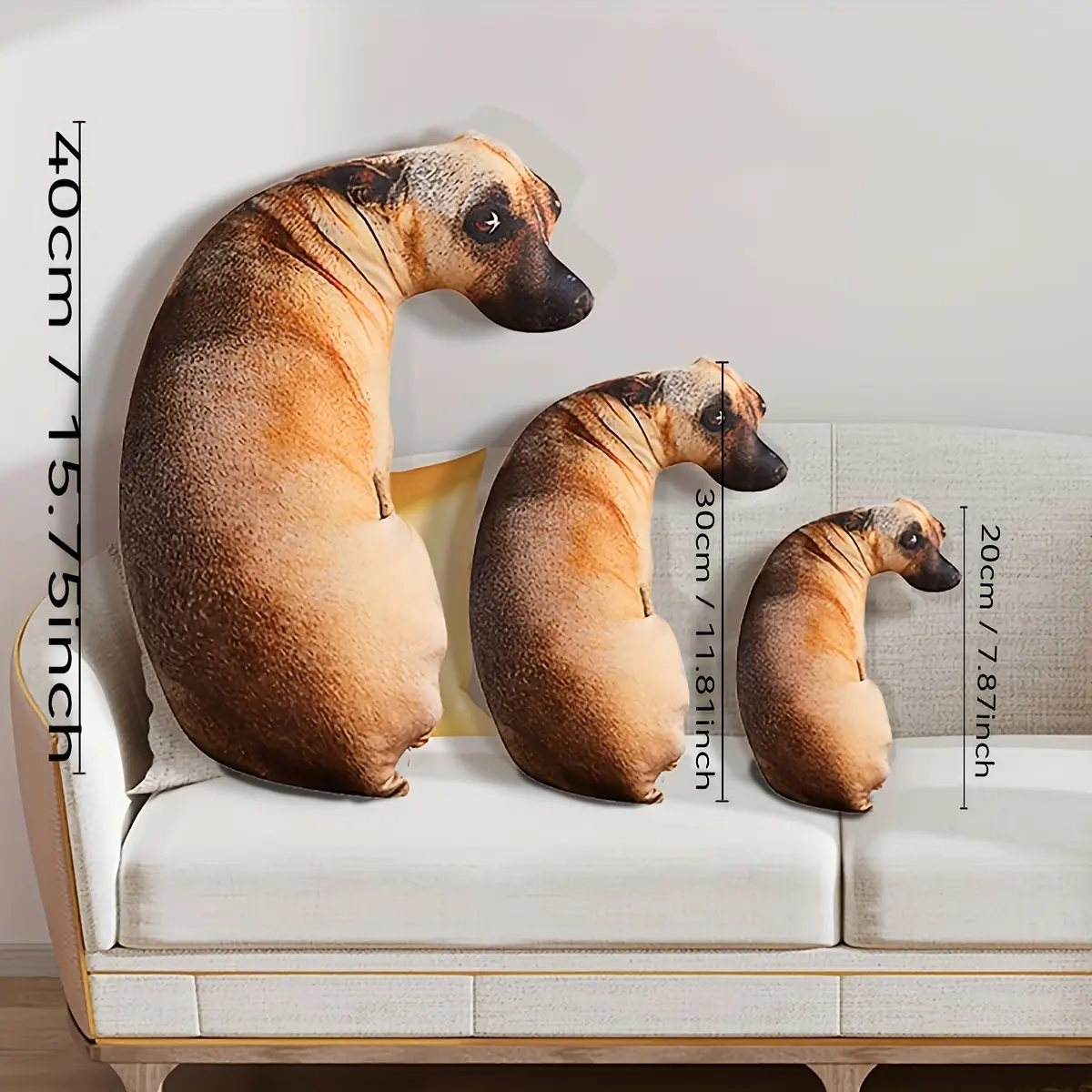 Personalized 3D Printed Pet Face Pillow, Soft Plush Dog & Cat Body Pillow with Custom Photo, Machine Washable, Ideal for Home Decor & Perfect Gifts for Couples, Birthdays, Valentine's Day & Pet Lovers