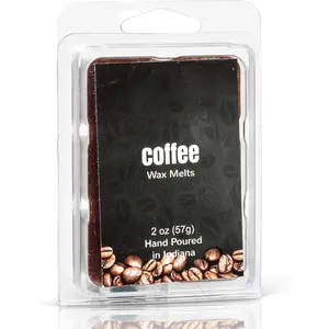 Coffee Scented Wax Cubes - Maximum Scent Coffee Wax Melts or Home, Office - Enjoy Candle Ambience Without Flame Soot - 1 Pack 6 Cubes-2 oz