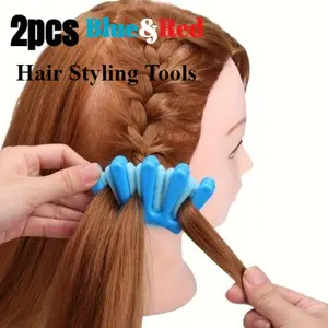 2pcs DIY Sponge Heatless Hair Styling Tools, Quick Hair Bun Maker & Curler Winder Accessories, Easy Twist Braiding, Suitable for Women, Girls Daily Hairstyling, Bridal Wedding Hairstyles, Birthday Gift for Girls, Essential for Ladies.