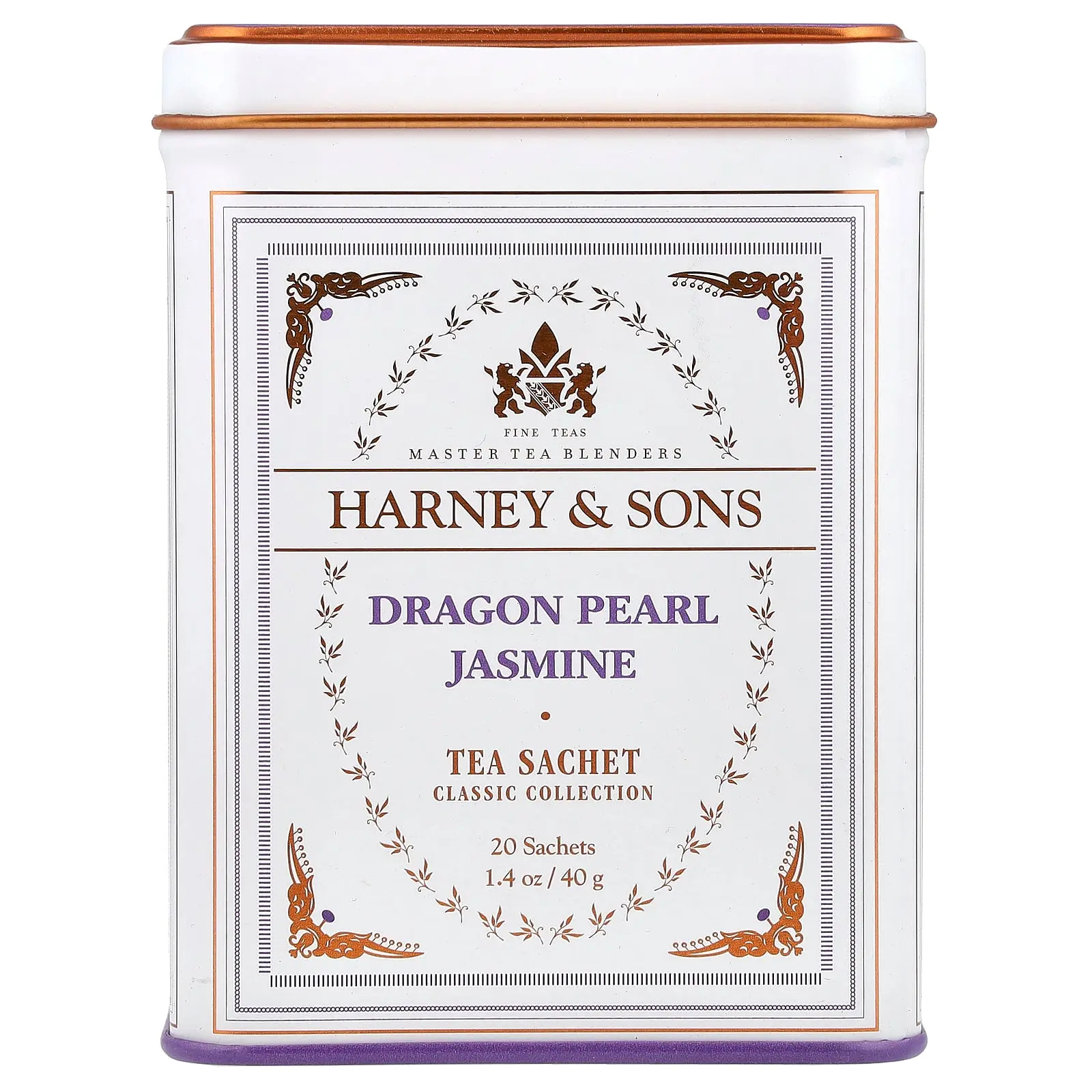 Harney & Sons Classic Collection, Dragon Pearl Jasmine, 20 Tea Sachets, 1.4 oz (40 g)