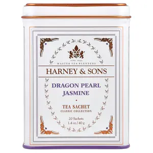 Harney & Sons Classic Collection, Dragon Pearl Jasmine, 20 Tea Sachets, 1.4 oz (40 g)
