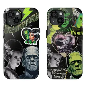 Bride of Frankenstein Horror Halloween Phone Cases Phone Cover Hard Themed Phone Case Premium Matte Texture, Protection, Shockproof, Anti-Drop, Anti-Fingerprint For IPhone 17-12, Pro Max, Pro Plus, and Samsung S25-22 Protection Safety