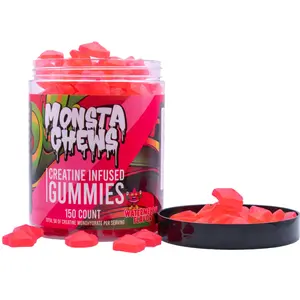 Monsta Chews Creatine Mogummies - Sugar Free Gummies Loaded with 5g of Creatine Monohydrate Per Serving