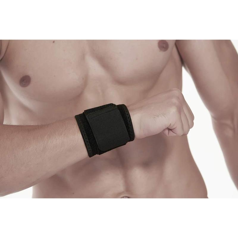 2 Pack Wrist Brace Adjustable Wrist Support Wrist Straps for Fitness Weightlifting Highly Elastic (Black) Good sports helper in gym