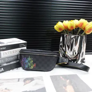 Pre-owned Louis Vuitton canvas Belt Bags Bumbag Black Coated Belt Bag T10367709