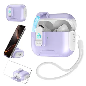 Creative Lockable Pop-Up Earphone Case for AirPods Pro 3, Compatible with AirPods 1/2/3/4, Stylish Protective Cover Protection