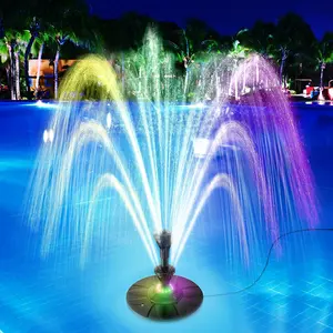 Upgraded Floating Pool Fountain, Pond Water Fountain with 2 Sprinkler Modes, 32.8ft Power Cord, for Pool, Pond, Lake, Garden, Outdoor, Colorful Led Lights