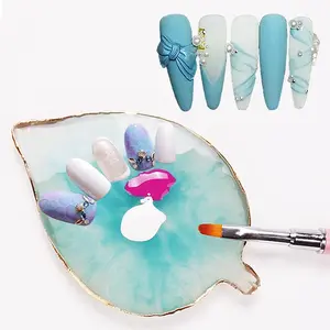 1pc Nail Art Palette - Manicure Resin Mixing Palette, Cosmetic Makeup Plate, Nail Tip Holder & Display