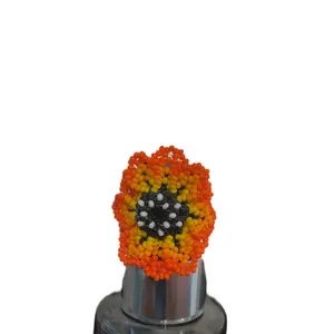 Chaquira Beads Flower Ring for Women Handmade Jewelry Unique Chaquira Bead Design Delicate & Intricate Floral Artwork Perfect Gift for Nature Lovers