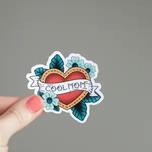 Cool Mom Tattoo Sticker, Laptop Water Bottle Decal Sticker