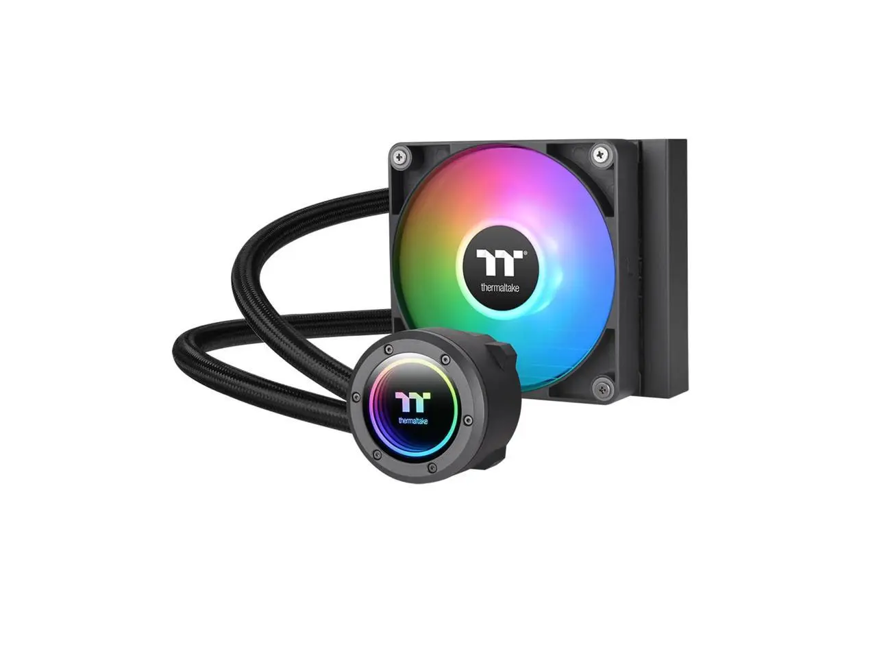 Thermaltake TH120 ARGB Sync V2 CPU Liquid Cooler/AlO Liquid Cooling/Fan 120mm*1/PWM 500~2000 RPM/Mirror Waterblock/MB ARGB Sync Control, CL-W360-PL12SW-A
