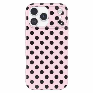 Princess Pink Polka Dot Tough Phone Case, Aesthetic Phonecovers