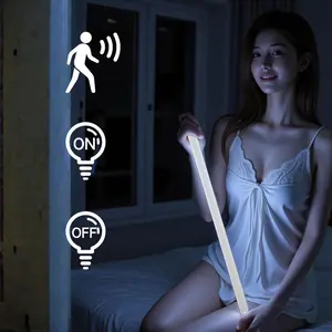 Induction Dual Row LED Cabinet Under Cabinet Light, Motion Sensor Lamp, Motion Sensor, USB Charging, Wall Mounted, Rechargeable Batteries Included