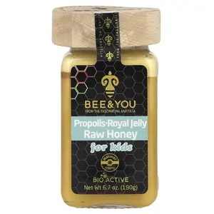Bee & You Raw Honey, Propolis Royal Jelly, For Kids, 6.7 oz (190 g)