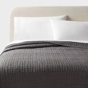 King TENCEL Quilt Dark Gray - Threshold