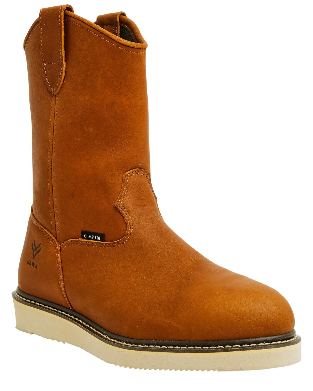 Hawx Men's Men'S 10.75" Pull-On Barnyard Leather Work Boot Composite - Bhxc0r0w304