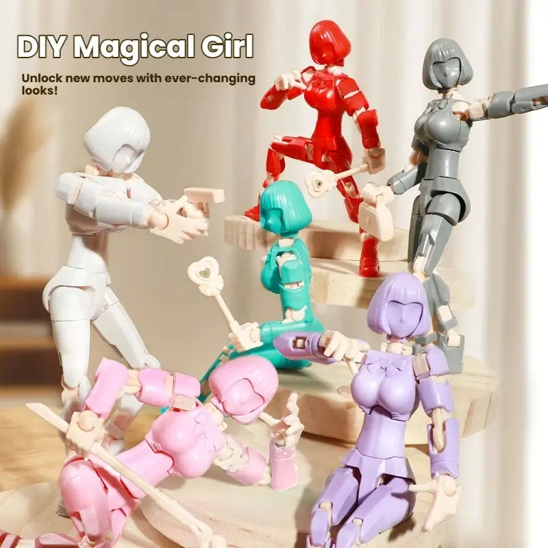 Magical Girl DIY Action Figure, Educational Building Blocks Toy, Joint Movable Doll, Creative Decor & Gift for young people Magical Girl DIY Action Figure, Educational Building Blocks Toy, Joint Movable Doll, Creative Decor & Gift for young people