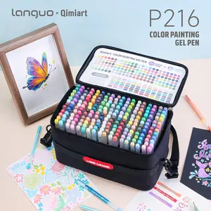 216pcs Drawing Gel Pens Set with Handheld Storage Bag, 1.0mm Tip, Rich Colors, Large Capacity Ink, Ideal for Art Supplies, Artist Supplies, Crafts Art Supplies, Diy Art Design, Sketching Supplies