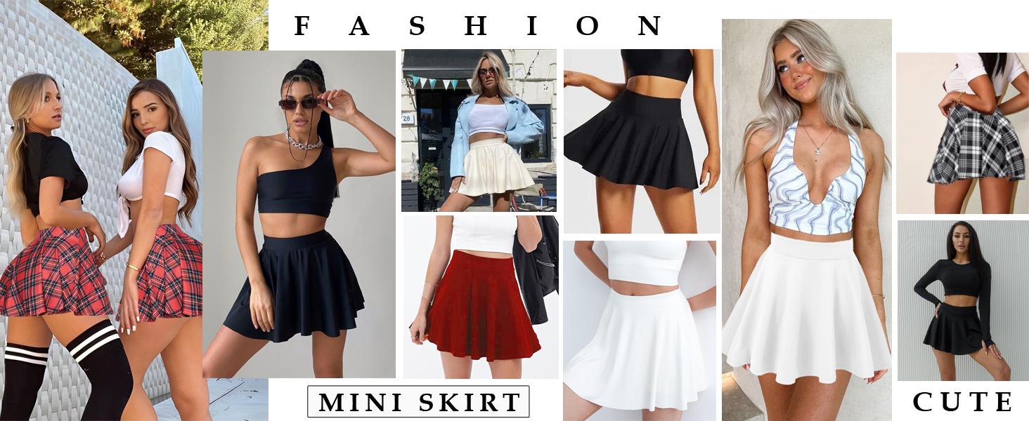 Avidlove Pleated Mini Skirt Plaid Skirts High Waist A Line Skater Skirt for Lingerie Schoolgirl Avidlove Pleated Mini Skirt Plaid Skirts High Waist A Line Skater Skirt for Lingerie Schoolgirl