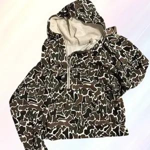 Y2k Style Quarter Zip Hoodies Women's Camouflage Oversized Hoodies Colorful Patchwork Print Casual Fabric