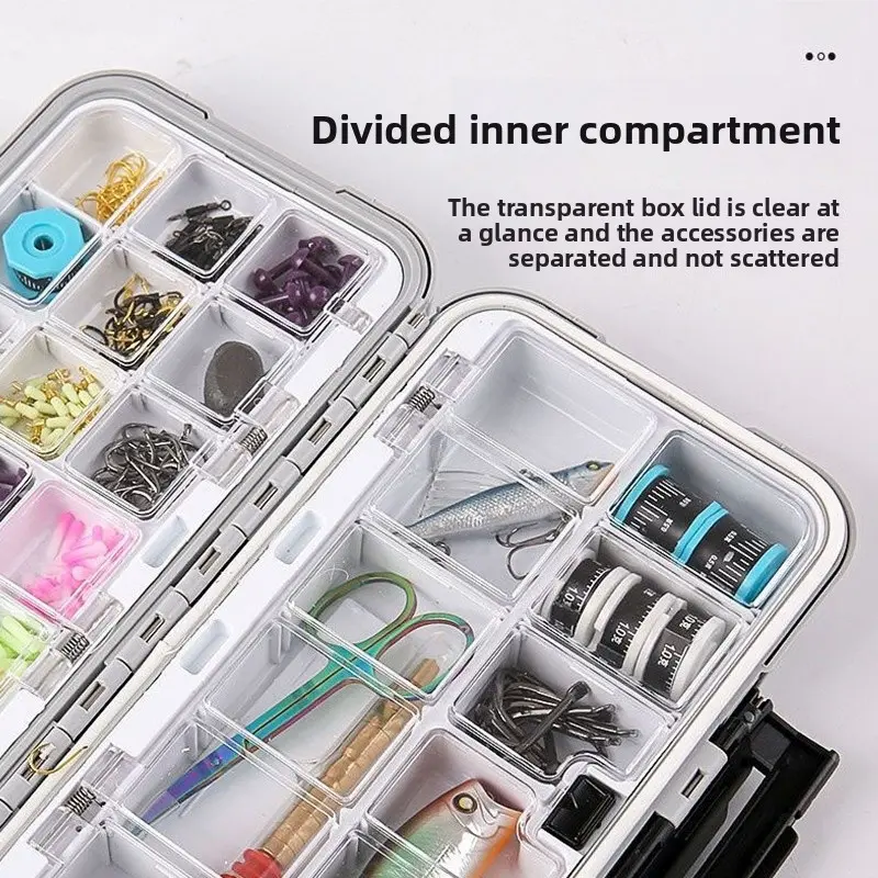 Tackle Box Fishing Lure Storage Organizer Waterproof Soft Lure Hook Container Fishing Gear Accessories Lead Case Fishing Supplies for Anglers Tackle Box Fishing Lure Storage Organizer Waterproof Soft Lure Hook Container Fishing Gear Accessories Lead Case Fishing Supplies for Anglers