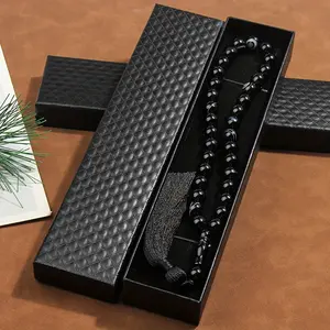 33pcs 10mm Black Onyx Misbaha Tasbih Prayer Beads with Tassel Pendant - Ideal Gift for Ramadan and Eid - Perfect for Daily Salah, Dhikr, and Worship - Comes in a Premium Gift Box, Spiritual Meditation, Arabic Design, Traditional Misbaha, Highquality Tasbi