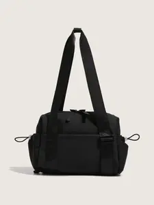 Women's Solid Color Handbag, 25 fall&winter New Style Fashionable Large Capacity Travel Gym Bag, Casual Versatile Zipper Shoulder Bag for Daily Travel Work Commute, Casual Sports Bag