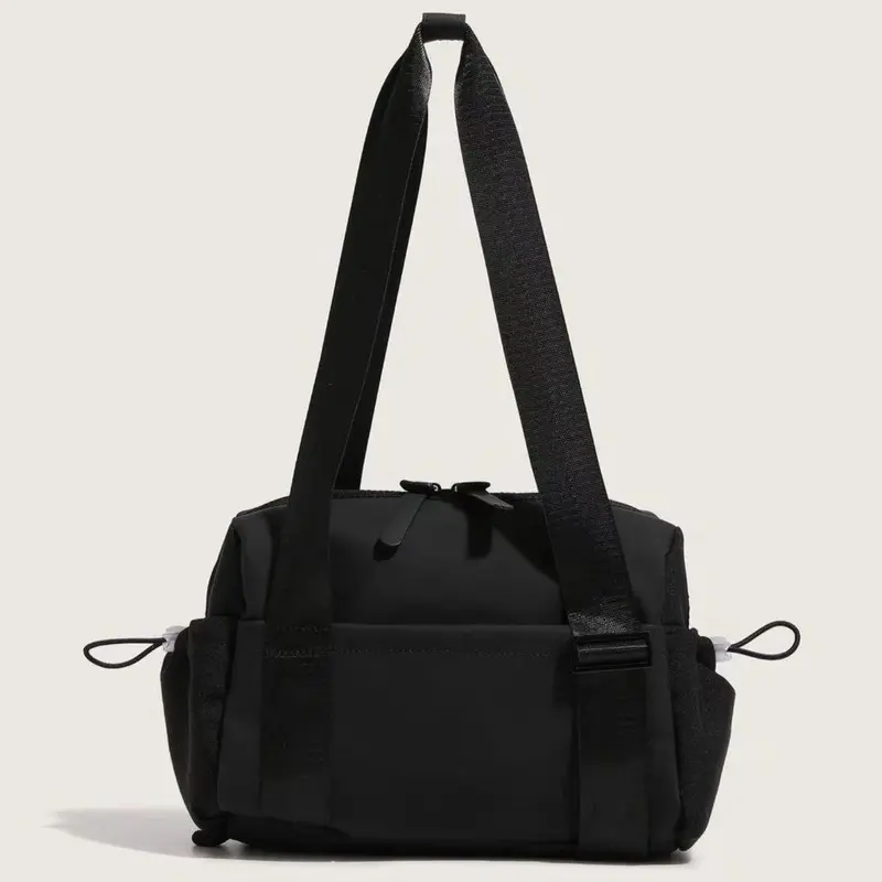Women's Solid Color Handbag, 25 fall&winter New Style Fashionable Large Capacity Travel Gym Athletic Workout Sport Bags, Casual Versatile Zipper Shoulder Bag for Daily Travel Work Commute, Casual Sports Bag, Multifunctional Sports Bag, Fitness Bag