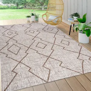 JONATHAN Y Carwa Tribal Diamond Trellis Indoor/outdoor Area Rug; for Living Room, Kitchen, Bedroom, Dining Room, Patio, Porch, Backyard