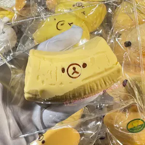 Easy Bear Banana Silicone Squeeze Toy, Imitation Food Toy, Extra Thick Squeeze Blind Box, Stress Relief Tool