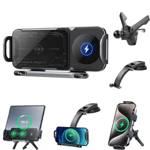 15W Dual Coil Electric Wireless Charging Car Holder, Stable & Convenient, Phone Charging Phone Holder Car Gadgets for Smartphone Mount, suitable for 6-7.2-inch mobile phones, Under 18cm Tablets, Best gift