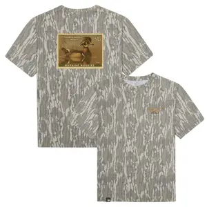Duck Stamp Printing Washed Out Tee Mossy Oak Original Bottomland, Mossy Oak Original Bottomland Duck Stamp Printing Short Sleeve Shirt