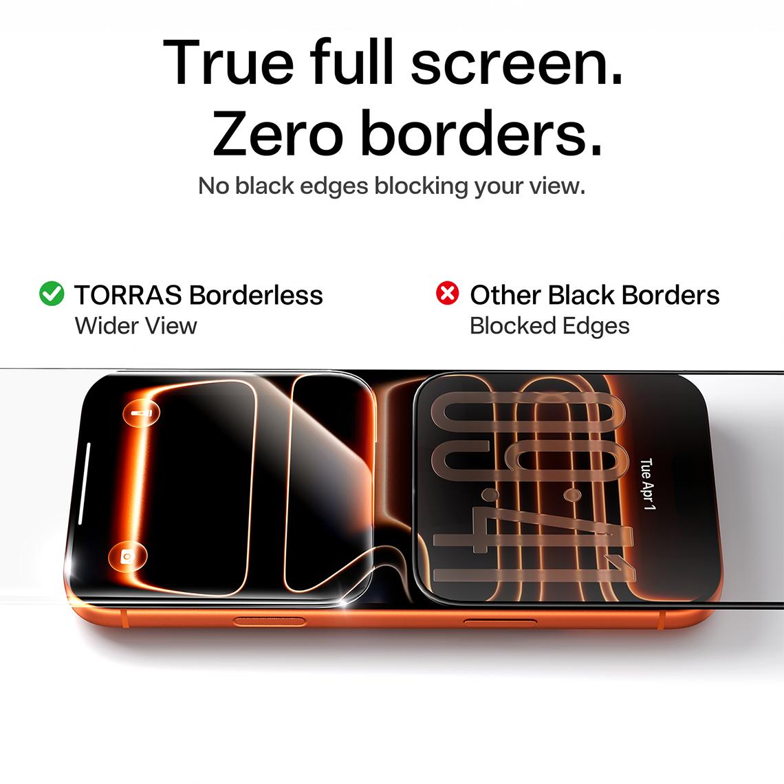 TORRAS SunView AR Coating Screen Protector for iPhone 17 Pro Max, Edge-to-Edge 9H+ Drop Protection Tempered Glass, Ultra HD Clear, Easy Install with Alignment Kit, 2-Pack, Anti-Glare Technology