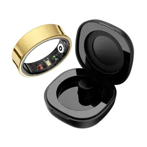 New Smart Ring R09 Health Monitor Multi Sport Mode Skin Temperature Measurement 5ATM Waterproof Smart Ring With Charging Case