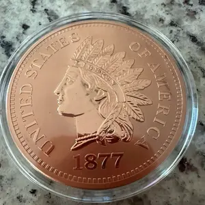 5 oz Indian Head Wheat Cent Copper Round .999 Fine Copper 5 AVDP Ounce