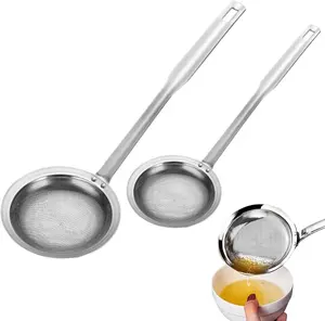 Stainless Steel Fine Mesh Strainers for Kitchen, Oil Filter Food Strainer,Colander-Skimmer with Handle, Sieve Sifters,Kitchen Gadget for Food, Tea, Rice, Oil, Noodles, Fruits, Vegetable