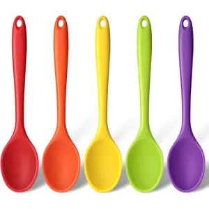 5 count Small  Spoons, 8Inch Heat Resistant Nonstick Kitchen   Spoons for Cooking & Baking & Stirring