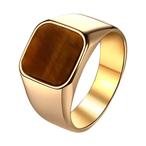OIDEA Men's Square Shape Signet Ring - Metallic Band, Stainless Steel, Tarnish Resistant, Smooth Inner Fit, Multi-Size, Minimalist Casual Everyday Wear Costume Jewelry for Adults' Accessories