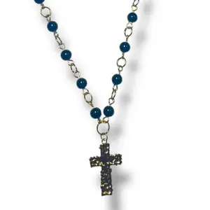 Black Fallen Angel Beaded Necklace