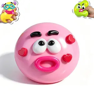 Squishy Cutie Toy, Funny Face Curiosities Dog Face Swap Squishy Soft Moldable Multisensory Stress Relief for Anxiety Safe Maltose Material Portable Sensory Decompression Gift Party Favors