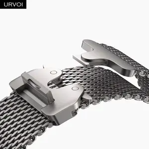 URVOI Milanese loop Band for Apple Watch Ultra 3 2 Series 11 10 9 87 316L stainless steel mesh strap for iWatch Smart Watch Straps parachute buckle Wearable Accessory Smartwatch Accessories
