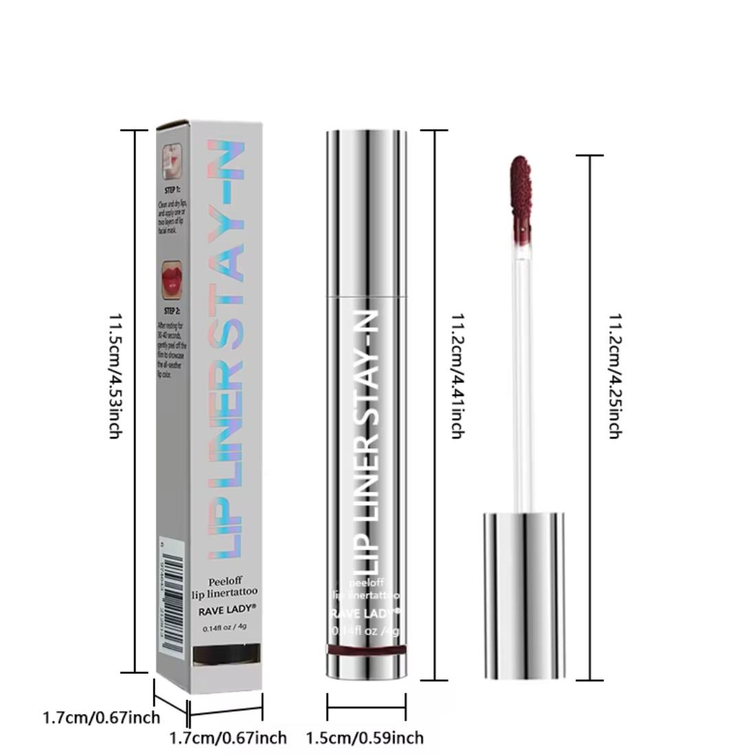 Tear-Off Matte Lip Stain Tattoo Dyed Lip Tint Peel-Off Liquid Lipstick Waterproof Lasting No Fading Lip Gloss #1 Glossy Cosmetic Makeup