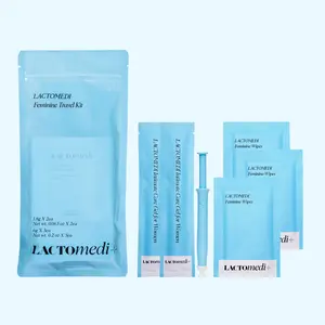 LACTOMEDI Feminine Travel Kit, Intimate Care Gel 2 Applicators + Feminine Wipes 3 Sheets, pH 4.5 Balance & Daily Freshness