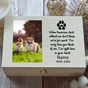 Pet Memorial Urns for Cat Customize Wooden Keepsake Memory