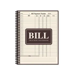 Bill Tracker Notebook, 1 Count Spiral-bound Monthly Expense Organizer & Budget Planner with Payment Checklist for Adults, Office Stationery & Supplies