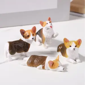 Valentine’s Day Gifts – MUNBYN 2026 Mini Corgi Desk Figurines Set of 5 Resin Multi-Pose Puppy Ornaments, Cute Cartoon-Style Corgi Desk Companions for Home Offices, Cubicles, Playful & Charming Desktop Decorations